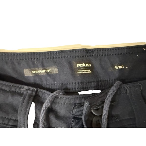 Prana Pants Womens 4 Blue Straight Cargo Hiking Outdoor Gorpcore Utility Pockets - Picture 4 of 7